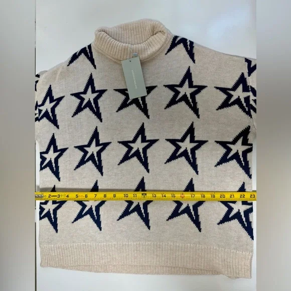 NWT Antonio Melani Active Star Wool Turtleneck Sweater - Picture 4 of 7